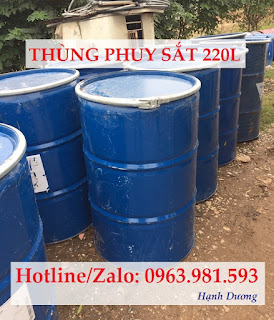 Thùng phuy sắt nắp hở, phuy mở 220L, thùng phuy sắt 220L