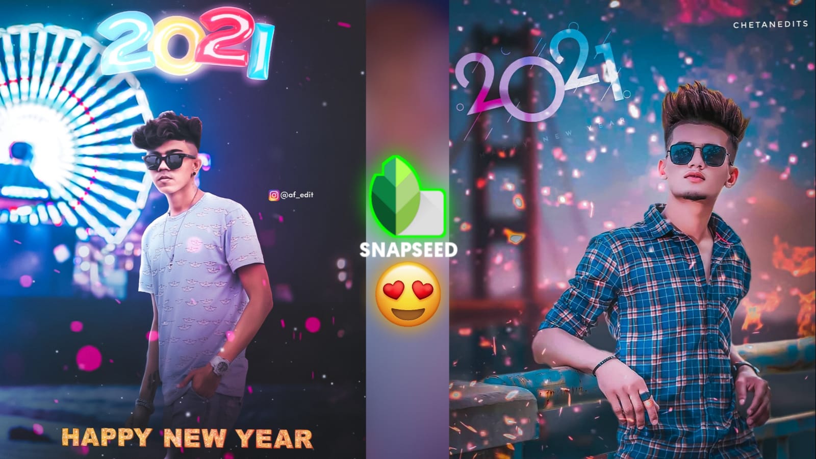 Snapseed Happy New Year Photo Editing - [AF Edit]