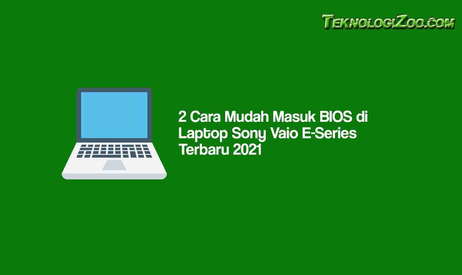 2 Cara Mudah Masuk BIOS di Laptop Sony Vaio ESeries Terbaru 2021 Teknologizoo