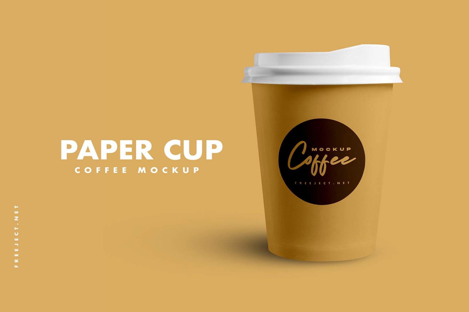 Free Download Paper Cup Coffee Mockup Template PSD File