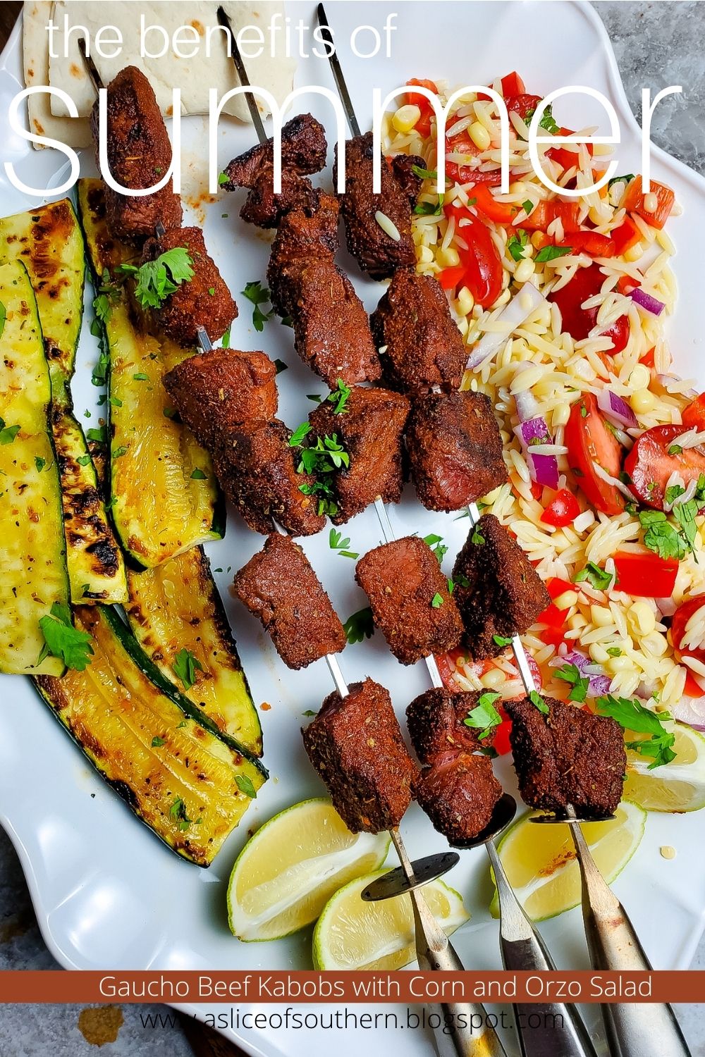 Slice of Southern Summer Fresh Recipe Series Gaucho Beef Kabobs with