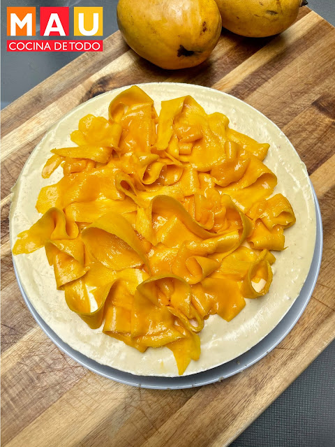 mau cocina de todo cheesecake de mango sin horno pie pay de queso receta facil
