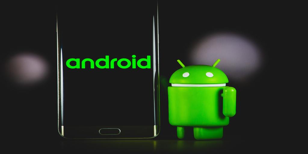android logo with a smartphone android logo with a smartphone