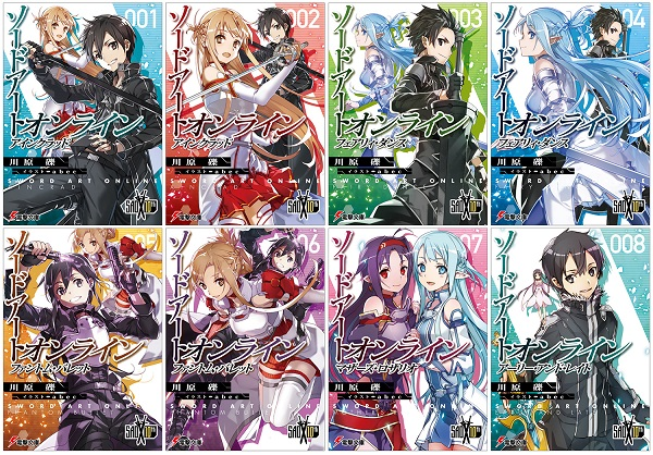 Novela de Sword Art Online recibirá ediciones especiales para sus primeros ocho volúmenes