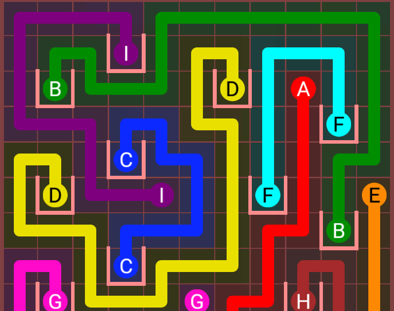 Puzzle Game Solutions: Flow Free : Pockets Pack : Level 116 (11x11