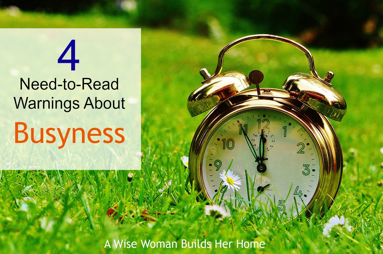 A Wise Woman Builds Her Home 4 Need to Read Warnings About Busyness a-wise-woman-builds-her-home-4-need-to-read-warnings-about-busyness