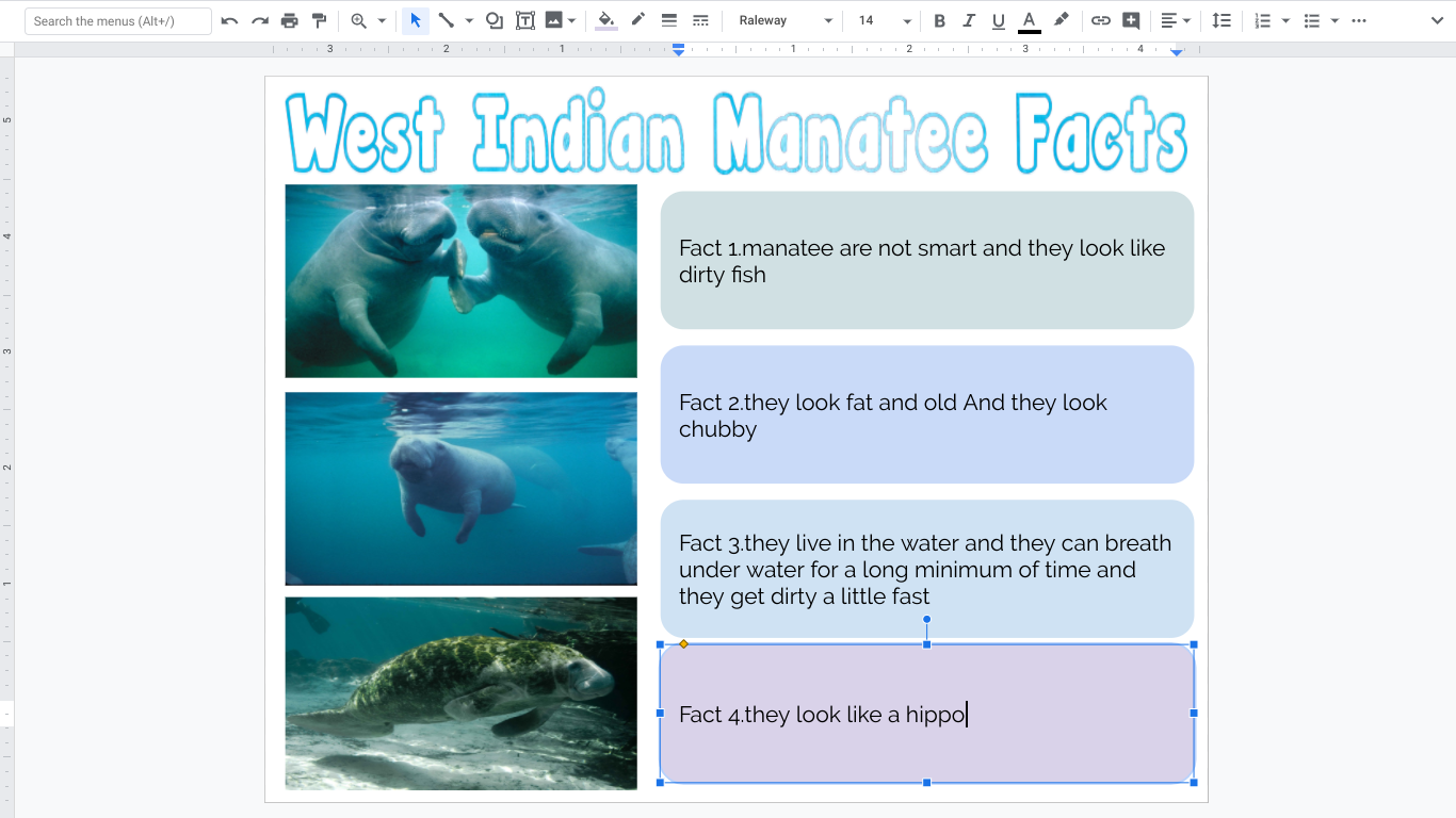 Raymon @ Pt England School: West Indian Manatee Facts