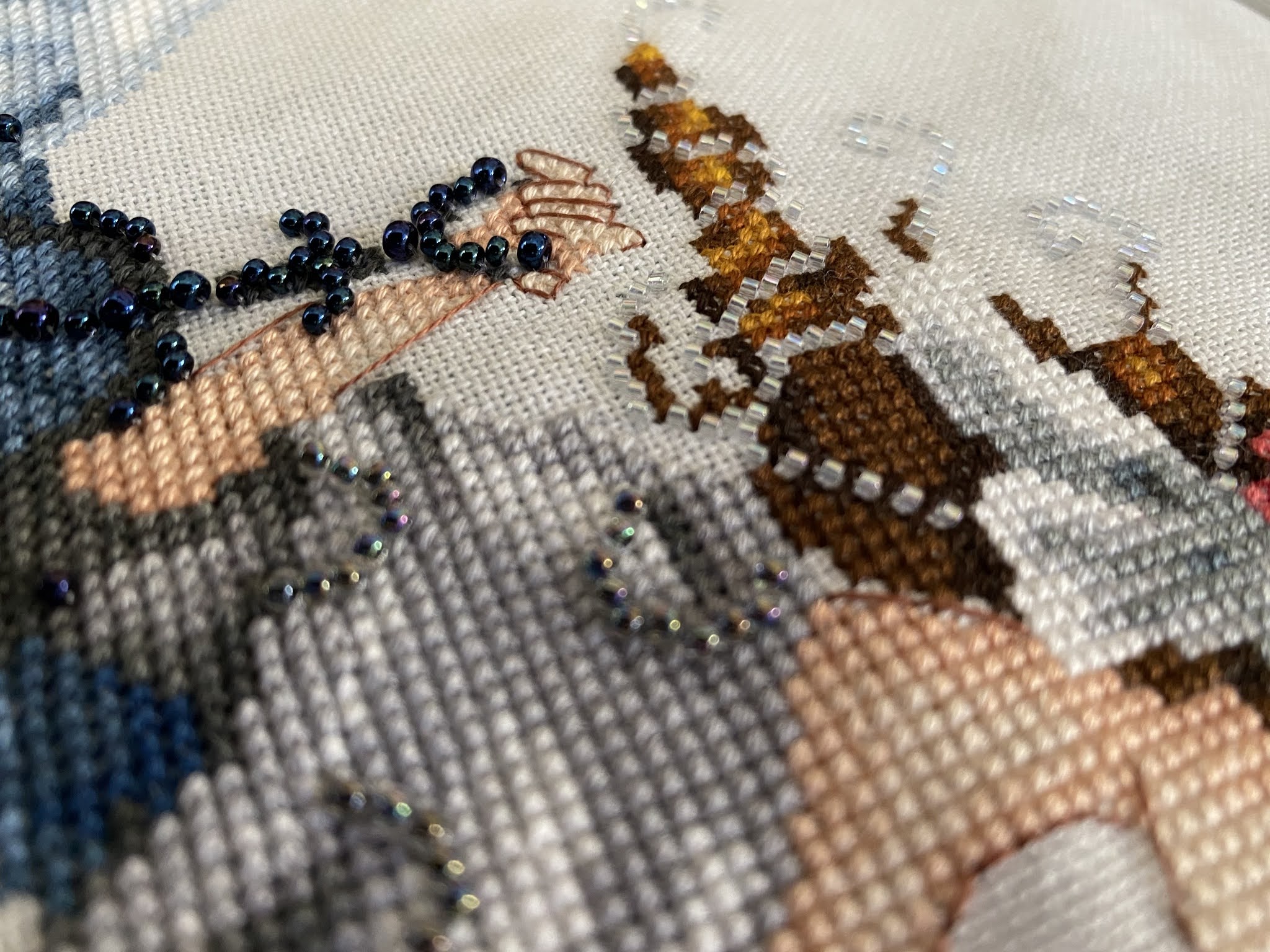 Beverly's CrossStitch Finishes Lady Justice (Mirabilia) Conversion