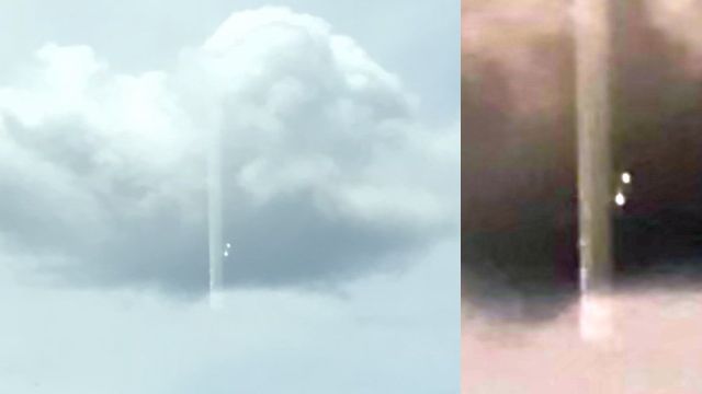 UFO NEWS ~ UFO next to beam of light coming down through a cloud over Forest Glen Park, U.S.  plus MORE Ufo%2Bbeam%2Bof%2Blight