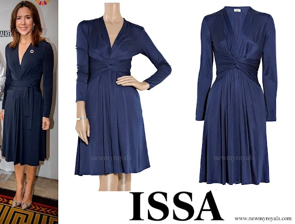 Crown Princess Mary wore Issa Royal Engagement silk-jersey dress