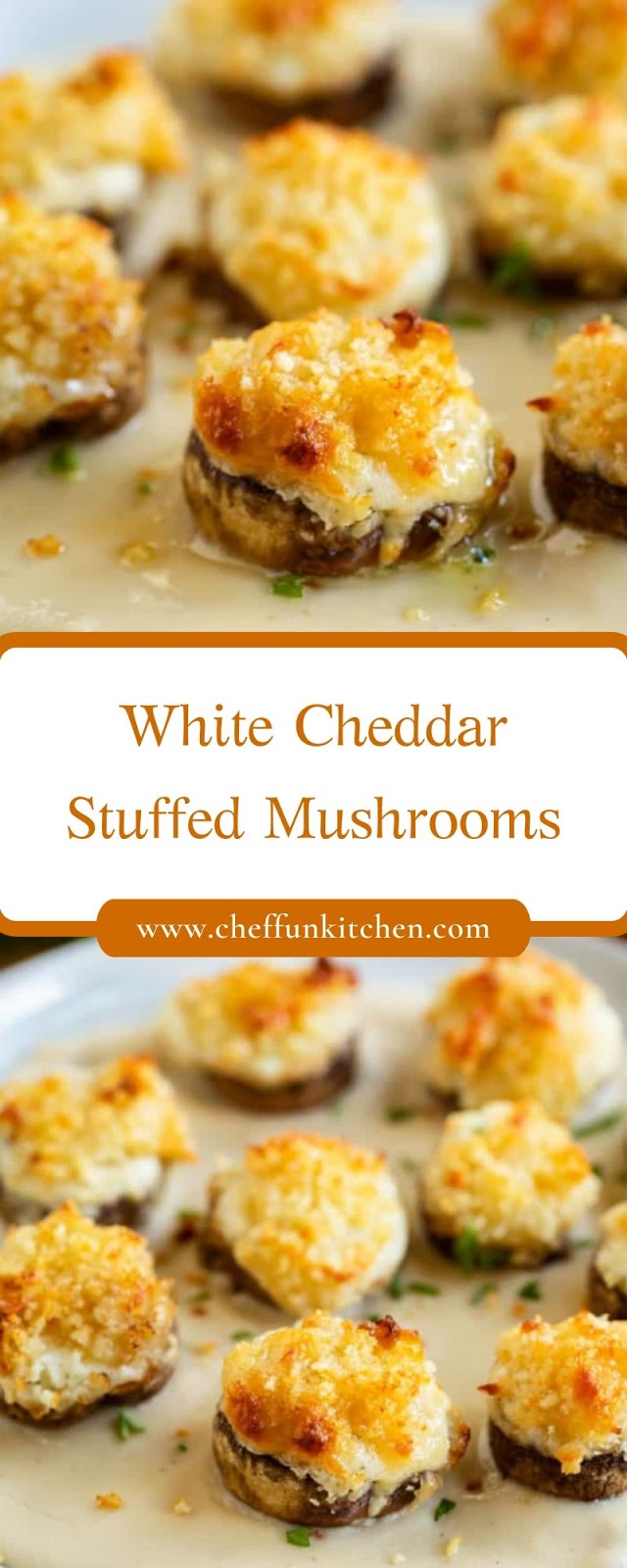 White Cheddar Stuffed Mushrooms