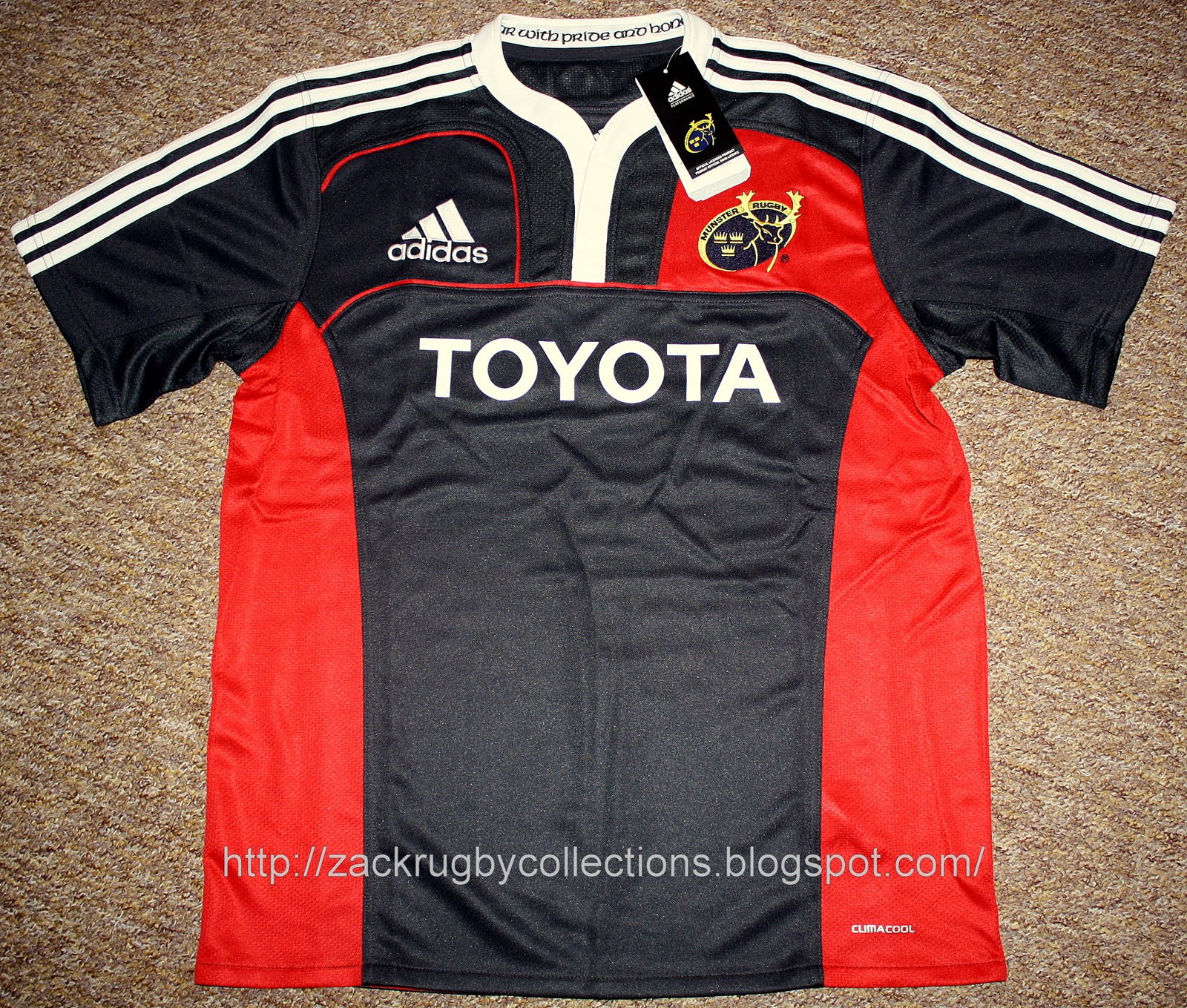 ZackRugby Collections® Munster SS Training 2010/2011 Rugby Jersey