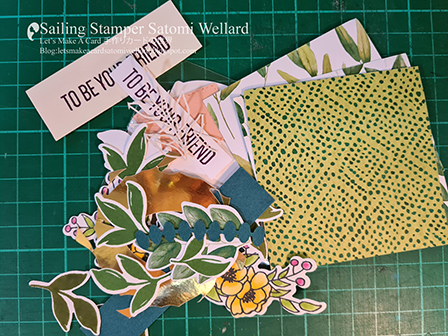 Stampin'Up! Greenery Emboss folder Hello Card by Sailing Stamper Satomi Wellard