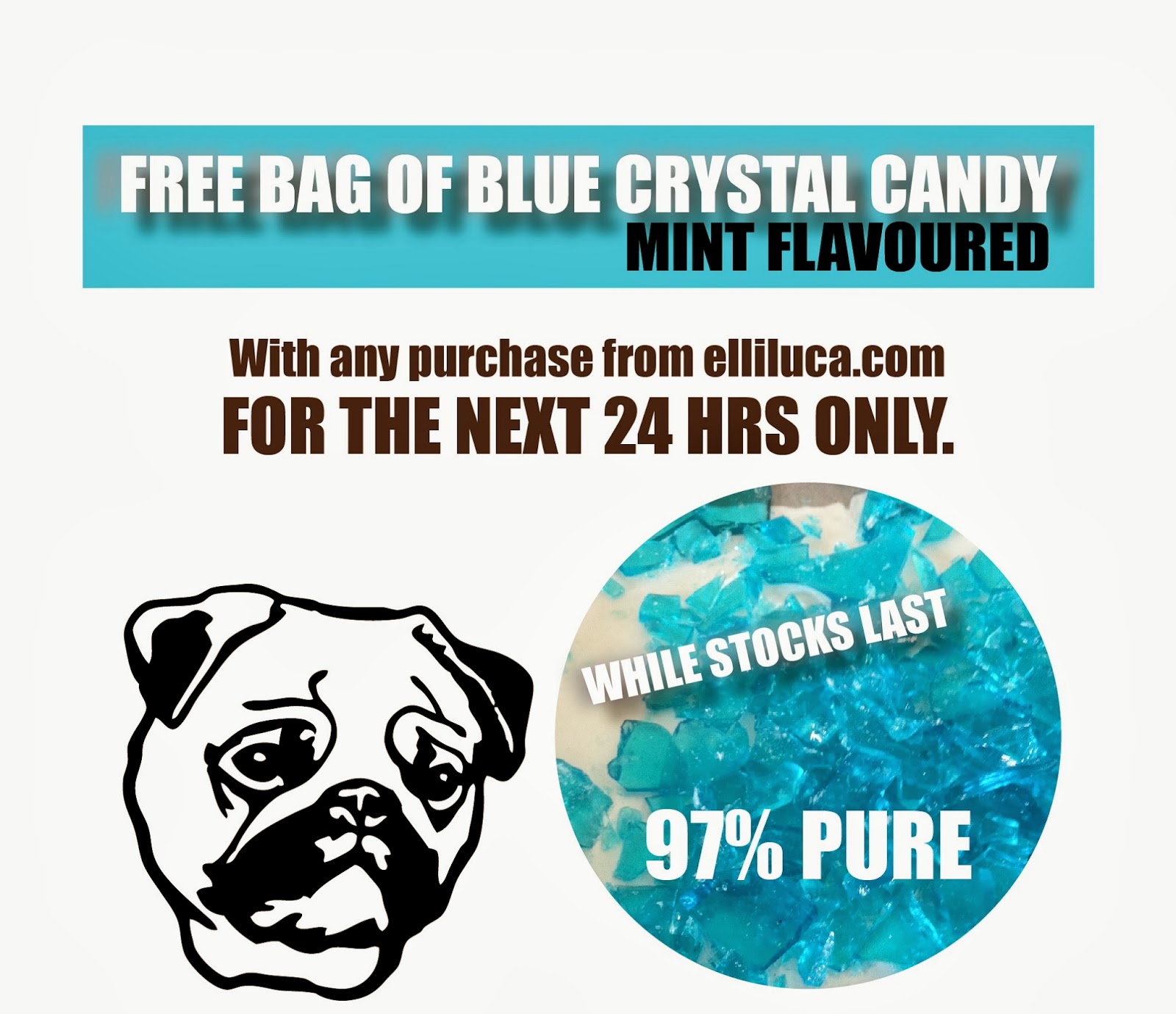 Free for next 24 Hours Mint Rock candy with any purchase from the shop.