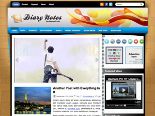 Free DiaryNotes Personal Blog WordPress Theme Free DiaryNotes Personal Blog WordPress Theme