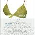 Patrón/ pattern: corpiño calado para bikini / Bikini bra