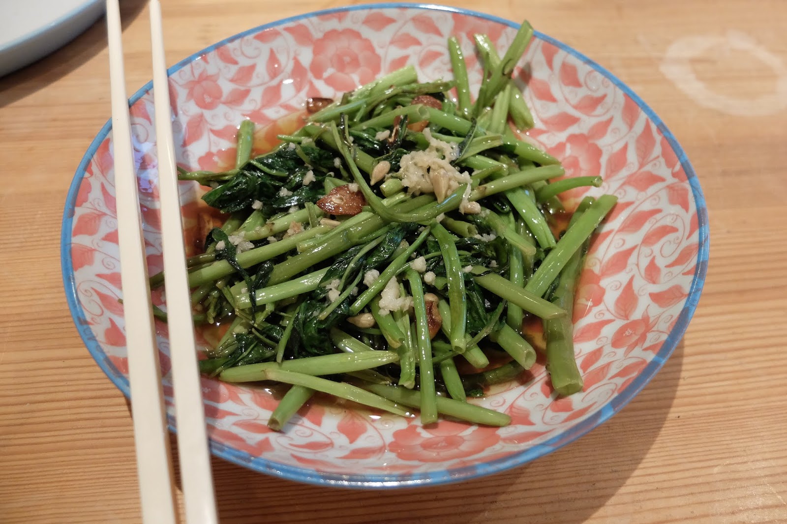 Vietnamese Style StirFried Morning Glory Raw Rhubarb Fit Food and