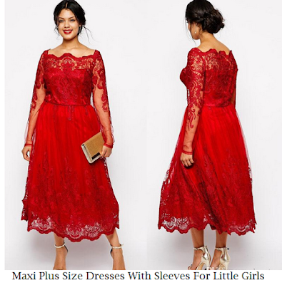 Maxi Plus Size Dresses With Sleeves For Little Girls