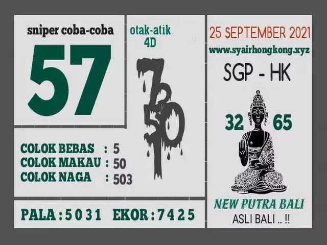 Prediksi Syair Sgp 25 September 2021 Pangkalantoto