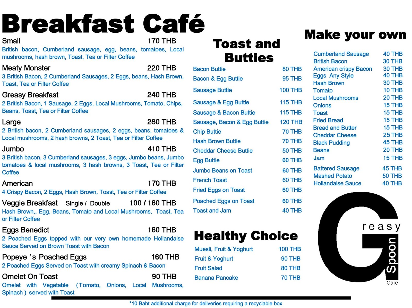 Erin Marie Under the Sea Koh Tao Delivery Menus