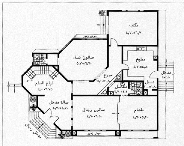 مخططات منازل 130 متر مربع