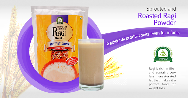 Ammae Sprouted Ragi Powder | Multigrain Porridge Mix - Ammae Foods India