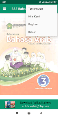 Aplikasi Buku Siswa Bahasa Arab Kelas 3 MI Kurikulum 2013 Revisi 2016