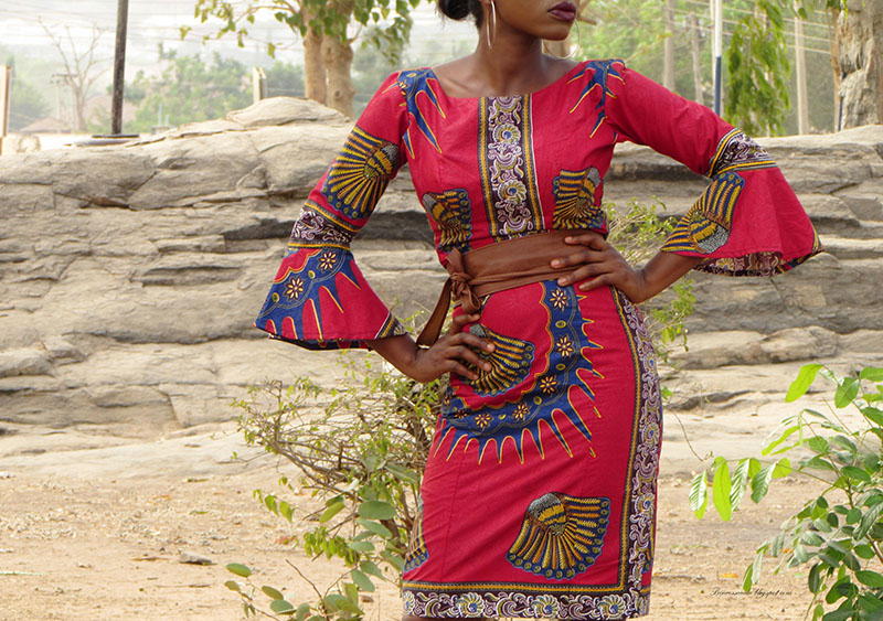 THE PERFECT ANKARA FLARED SLEEVE DRESS Princess Audu