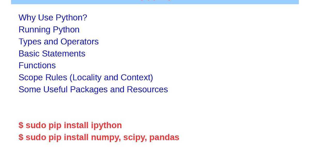 Python for ML
