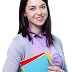 College Student Girl with Book Transparent Image