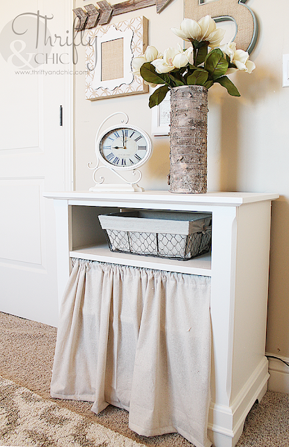 Turn an old dresser into a cute shabby chic storage cabinet!