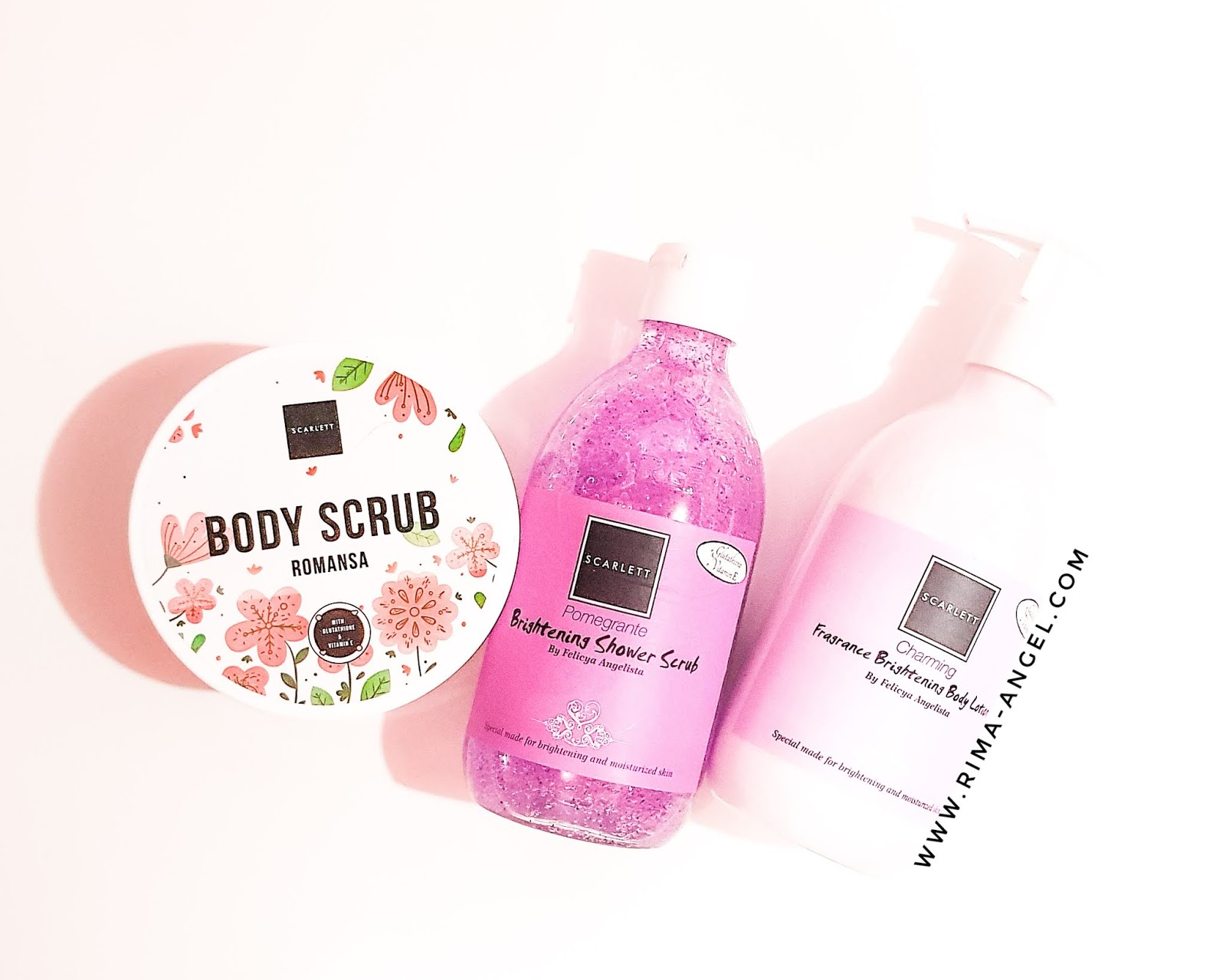 Review Scarlett Whitening Body Scrub, Shower Scrub & Body Lotion