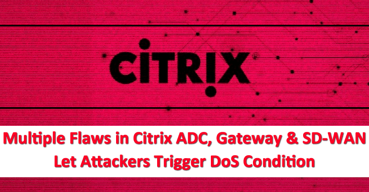 Multiple Flaws in Citrix ADC, Gateway, and SD-WAN Let Attackers Trigger DoS Condition