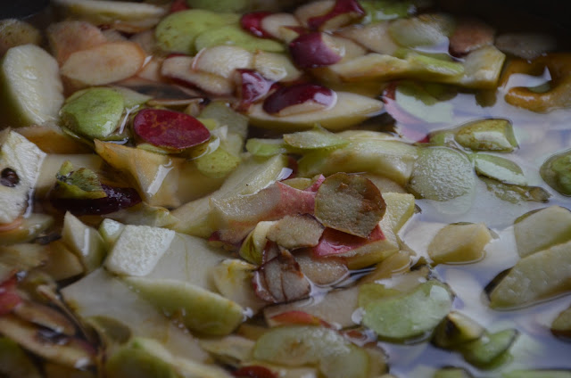 Apple Peels and Cores simmering