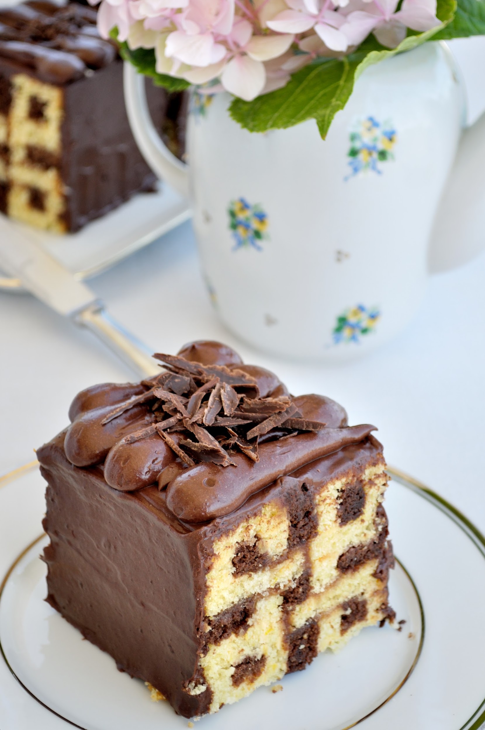 chocolate and orange battenberg