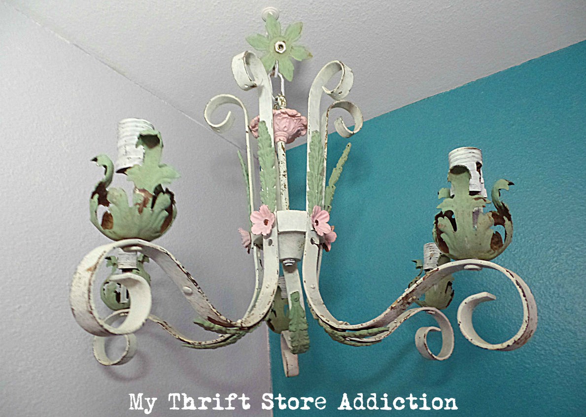 shabby chic chandy upcycle