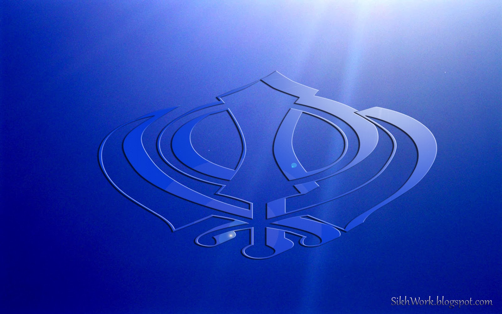 sikhwork KHANDA IN LIGHT WALLPAPER