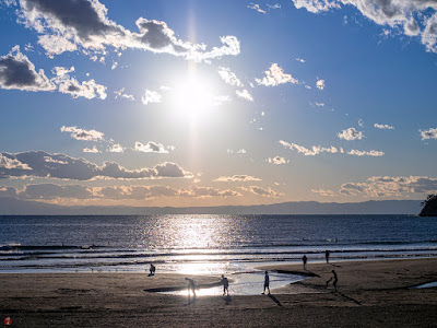 Sunset seascape: Yuigahama-beach