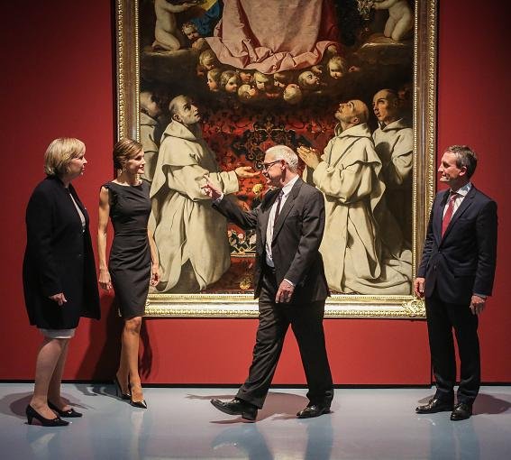  Queen Letizia with Hannelore Kraft and museum director Beat Wismer and mayor Thomas Geisel attends the opening of exhibition "Zurbaran" at Museum Kunstpalast in Dusseldorf