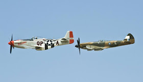 Spitfire Mk. XIV and P-51D together worldwartwo.filminspector.com