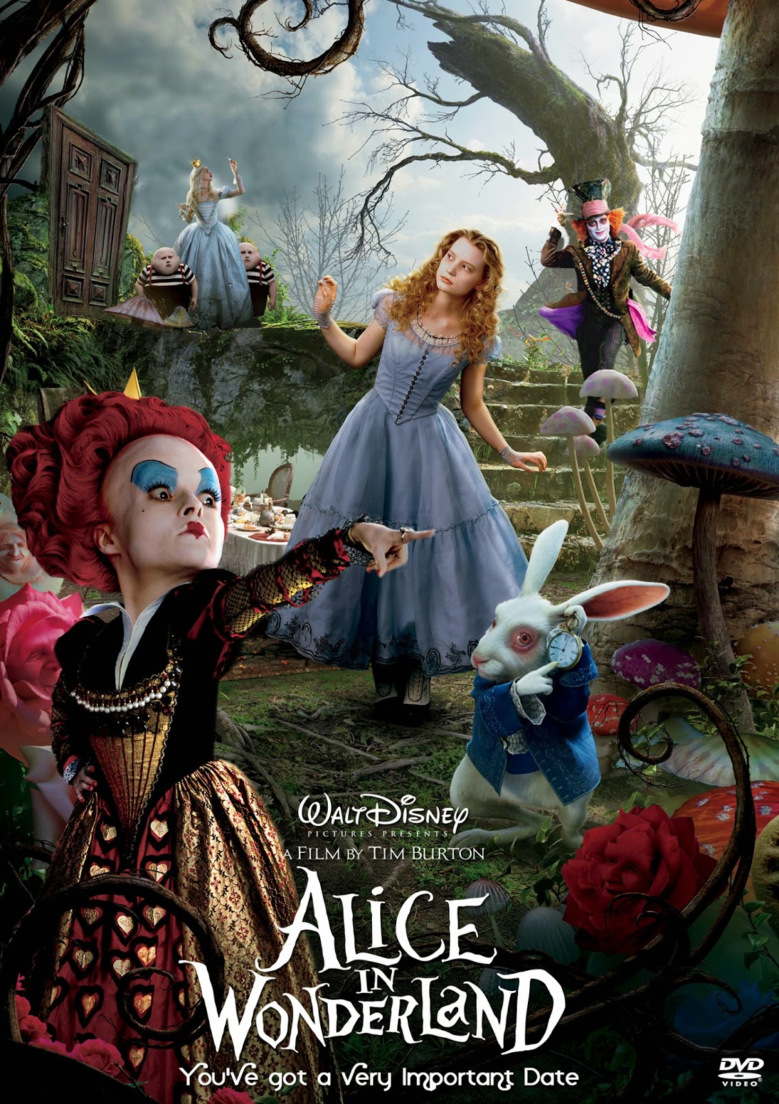 Alice no País das Maravilhas - DVD, sofá e pipoca