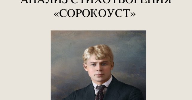 Сорокоуст есенин. Сорокоуст есенин