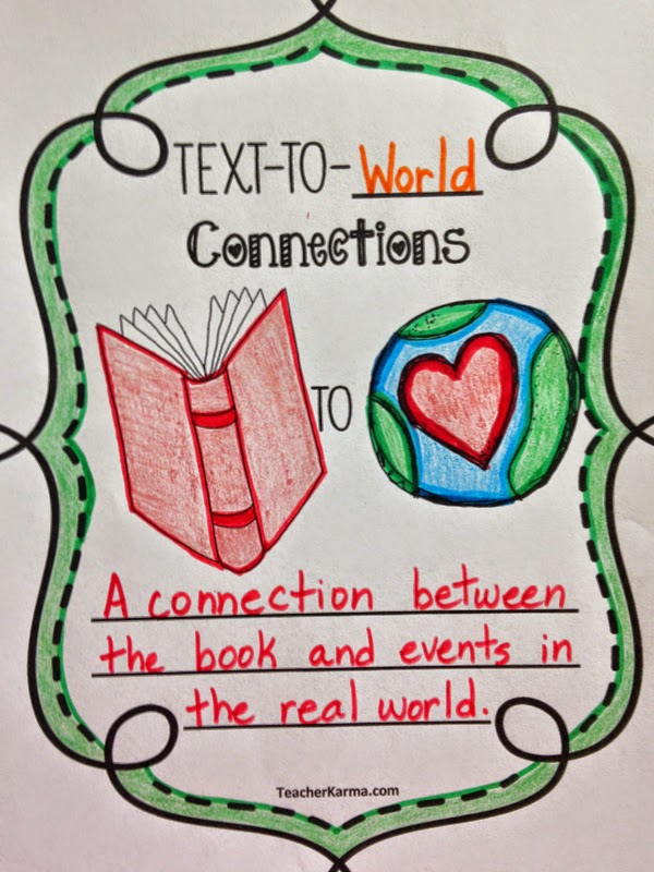 Making text connections.  TeacherKarma.com