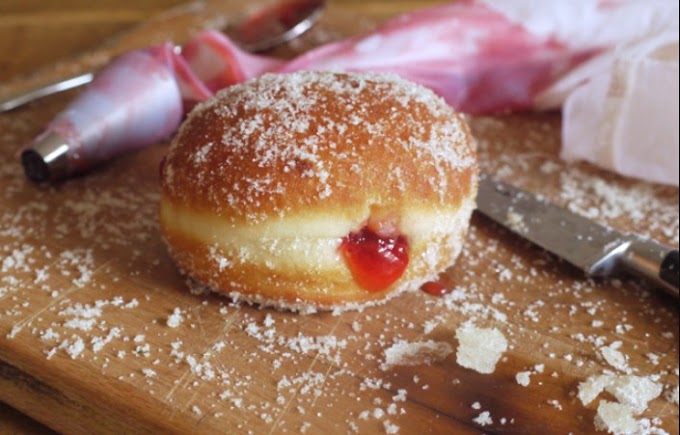 Baked Donuts Filled with Jelly #easy #dessert