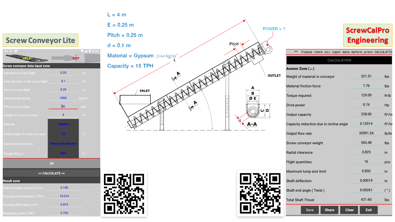 Screw Conveyor Lite VS ScrewCalPro Engineering