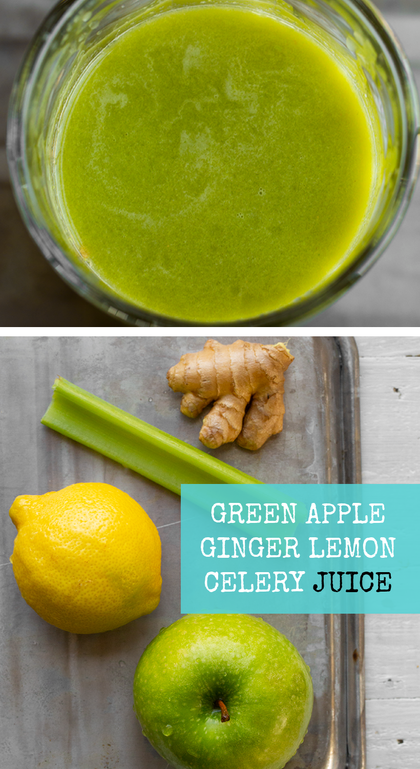 Green Apple Ginger Celery Juice pin
