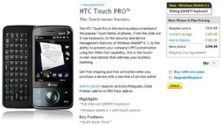 Sprint HTC Touch Pro available online