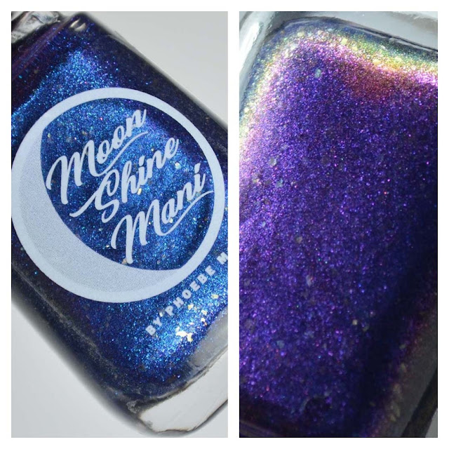 blue to purple multichrome nail polish