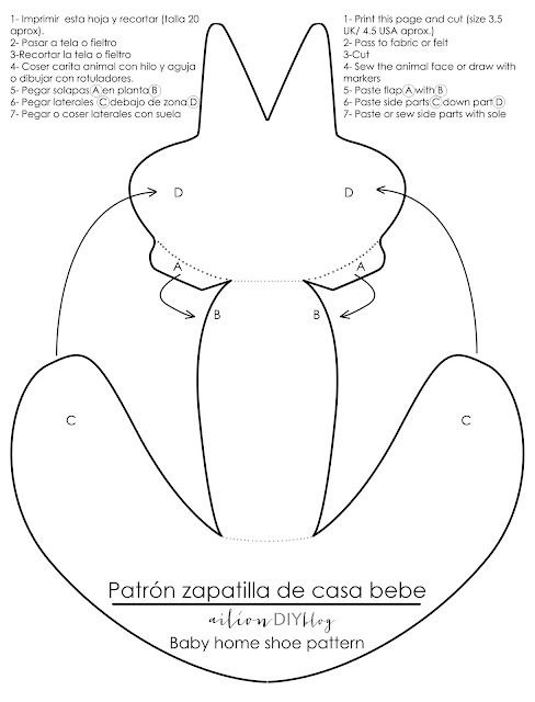 patron zapatilla bebe gratis baby shoe pattern free