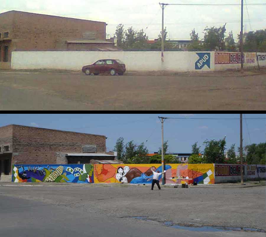 Pow!, el blog del Chelo Candia: Mural por la Soberania Alimentaria en Luis Beltrán, Río Negro ...